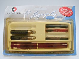 Vintage Sheaffer Calligraphy Pen Set Ink Cartridges Nibs Viewpoint Fount... - $14.47