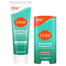 Lume Whole Body Deodorant - Invisible Cream and Solid - 72 - - £31.95 GBP
