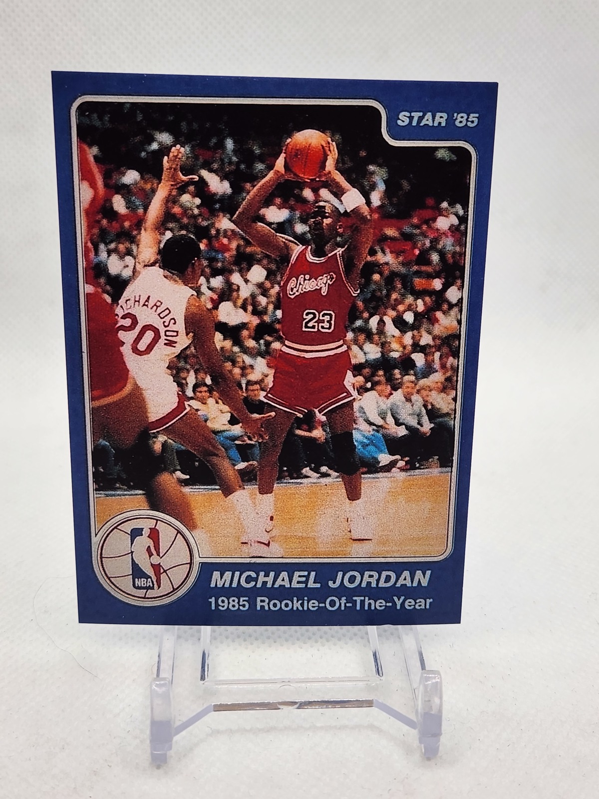 Primary image for MICHAEL JORDAN ROOKIE REPRINT 1985 Star Chicago Bulls Basketball Card