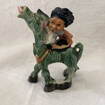 Hillbilly Donkey Figurine Country Vintage Ceramic Novelty Gag Gift Funny - £14.05 GBP