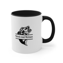 fishing catch and release 2 gift Accent Coffee Mug, 11oz will do custom ... - £14.15 GBP