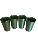 Four (4) ~ Retro Style ~ Aluminum Tumblers ~ GREEN ~ 16 oz. ~ 4.75&quot; Tall... - $41.16 CAD