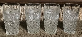 VTG Anchor Hocking WEXFORD Clear Tall Flat Tumblers~ Set of 4 - 14 oz 6.25” Tall - £17.93 GBP