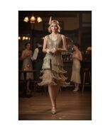 Authentic 1900-1920 Gold Chainmail Type Metal Flapper Handbag Purse Onyx... - $197.99