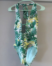 Adore Me Women&#39;s Bathing Suite Swimwear One Piece ADM47 Green Floral Siz... - $17.09