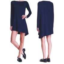 $148 Go Couture High Low Dress Medium 6 8 Navy Blue Boatneck Tunic Modal... - £41.35 GBP