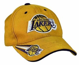 Vintage NBA American Needle LOS ANGELES LAKERS Strapback Hat Yellow Embr... - £33.36 GBP
