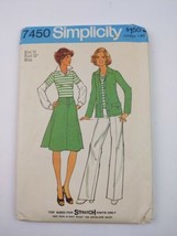 1976 Simplicity #7450 Size 16 Bust 38&quot; Miss Sewing Pattern Vintage - £11.43 GBP