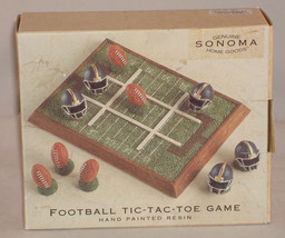 Football Tic-Tac-Toe Game Hand Painted Resin - Kohl&#39;s - New in Box - £5.72 GBP