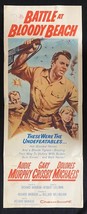 Battle At Bloody Beach Original Insert Movie Poster 1961 Audie Murphy - $218.25