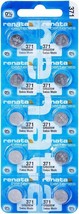 Renata 371 SR920SW Batteries - 1.55V Silver Oxide 371 Watch Battery (10 Count) - £12.78 GBP