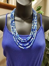 Mossimo Supply Co. Women Blue Scoop Neck Sleeveless Long Maxi Dress Size Medium - £21.23 GBP