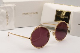 New Boucheron Paris Bc 0045S 005 Round GOLD/PINK Lens Authentic Sunglasses 54-21 - £297.03 GBP