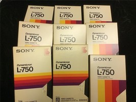 Betamax USED Sony Dynamicron L-750 Tapes Sold As Blanks 9ct YOU Choose - $22.00