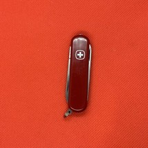 Retired Red Wenger Delemont Esquire Swiss Army Knife with Advertising - £23.25 GBP