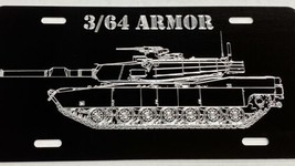 US Army Custom Text Battle Tank Car Tag Diamond Etched Aluminum License Plate - £17.54 GBP