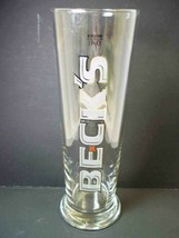 German Pilsner Beer glass BECK&#39;S .4L or  16 ounces Silver frosted sidewa... - £8.61 GBP