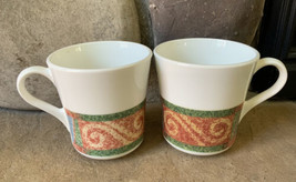 2 Vintage Corelle Sand Art Coffee Mugs Retired Excellent USA - $19.75