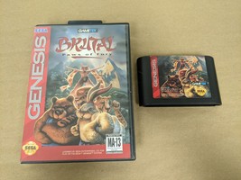 Brutal Paws of Fury Sega Genesis Cartridge and Case - £15.50 GBP