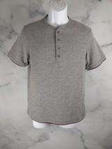 Untuckit Mens Shirt Gray Small Henley Heather Jericho - $18.66