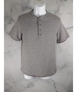 Untuckit Mens Shirt Gray Small Henley Heather Jericho - $18.66