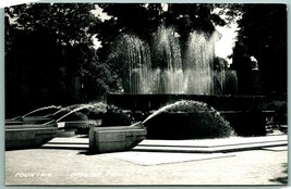 RPPC Bronson Park Fountain Kalamazoo Michigan MI UNP Postcard G1 - £5.17 GBP