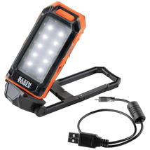 Klein Tools 56403 LED Light Rechargeable Flashlight Worklight Kickstand Hook - £45.19 GBP