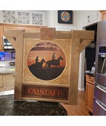 Falstaff Beer Sign Cowboys Horses Sunset Vintage sign 20&quot;x14&quot; Plastic Wo... - $2,841.53 MXN