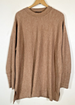Lane Bryant Sweater Tunic Top 18/20 2X Boxy Light Knit Ribbed Beige Mini... - $49.72