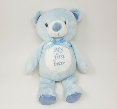 13&quot; Kellytoy Baby Blue My First 1ST Teddy Bear Rattle Stuffed Animal Plush Toy - £22.78 GBP