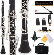 Beginner B Flat Clarinet By Mendini By Cecilio With 2 Barrels,, Blue Cla... - £130.55 GBP