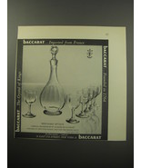 1955 Baccarat Montaigne Optique Cordial Decanter and Glasses Advertisement - £14.55 GBP