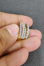 1.40CT Rotondo Diamanti Finti Cerchio Vite Retro Orecchino 14k Oro Giallo Plated - £59.35 GBP