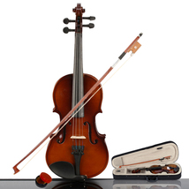 New 1/4 Acoustic Violin Case Bow Rosin Natural - $79.99