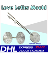 5PCS Set Traditional Love Letter Mould Kueh Kapit Waffle Pan Mold DHL SH... - $90.61 CAD