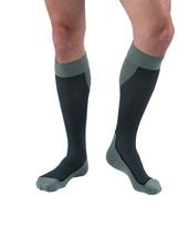 JOBST 7528911 Sport Knee High 15-20 mmHg Compression Socks, Black/Grey, Medium - £52.97 GBP