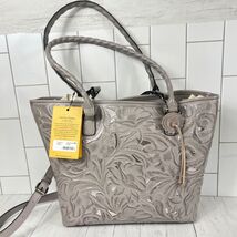 Patricia Nash Adeline Tote Bag Stone Cut Out Tooled Leather Shoulder Cro... - $229.99