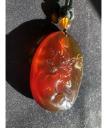 Natural Burmese Amber Myanmar Amber necklace Flower Butterfly 茶珀花開富貴蝴蝶福到來 - $989.99