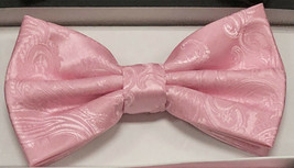New Men&#39;s BUTTERFLY Design Light Pink Pre-tied Bow tie Prom Wedding Formal - £8.08 GBP