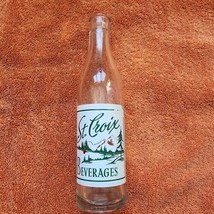 Vintage St. Croix Beverages 7 Oz Clear Glass Bottle Somerset Wisconsin - £7.49 GBP