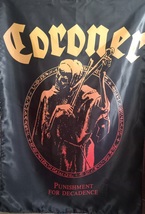 CORONER Punishment for Decadence FLAG CLOTH POSTER CD Thrash Metal - $20.00