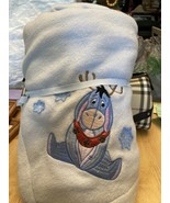 Disney Winnie The Pooh Baby Blanket Eeyore Blue Soft Plush - $75.46 CAD