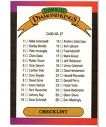 1989 Donruss checklist Diamond Kings CL #27 Error Variation GALIERIES - £7.05 GBP