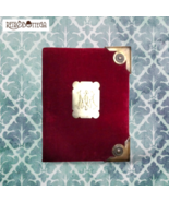Late 19th Century Floral Photo Album in Bordeaux Velvet with Brass Inserts - $1,725.64 MXN