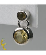 Orecchini A Goccia In Vetro Giallo In Argento Sterling Con Chiusure A Fa... - $2,392.12 MXN