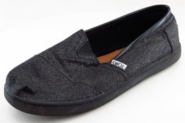 Toms Black Fabric Casual Shoes Girls Shoes Size 4.5 M - £17.38 GBP