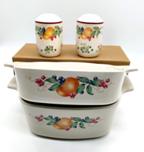 Vintage Corning Ware ABUNDANCE Casserole dishes no Lids + Salt &amp; Pepper ... - $536.13 MXN