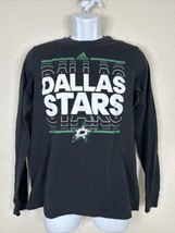 Adidas Men Size M Black Dallas Stars Hockey T Shirt Long Sleeve Knit - £6.03 GBP