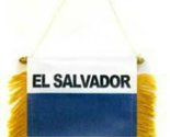 Moon Knives El Salvador Mini Flag 4&#39;&#39;x6&#39;&#39; Window Banner w/suction cup - ... - $2.88