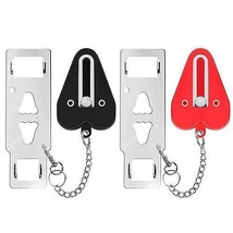 2Pcs Portable Travel Door Lock Home Hotel Apartment Security Lock Anti Theft ... - £25.13 GBP